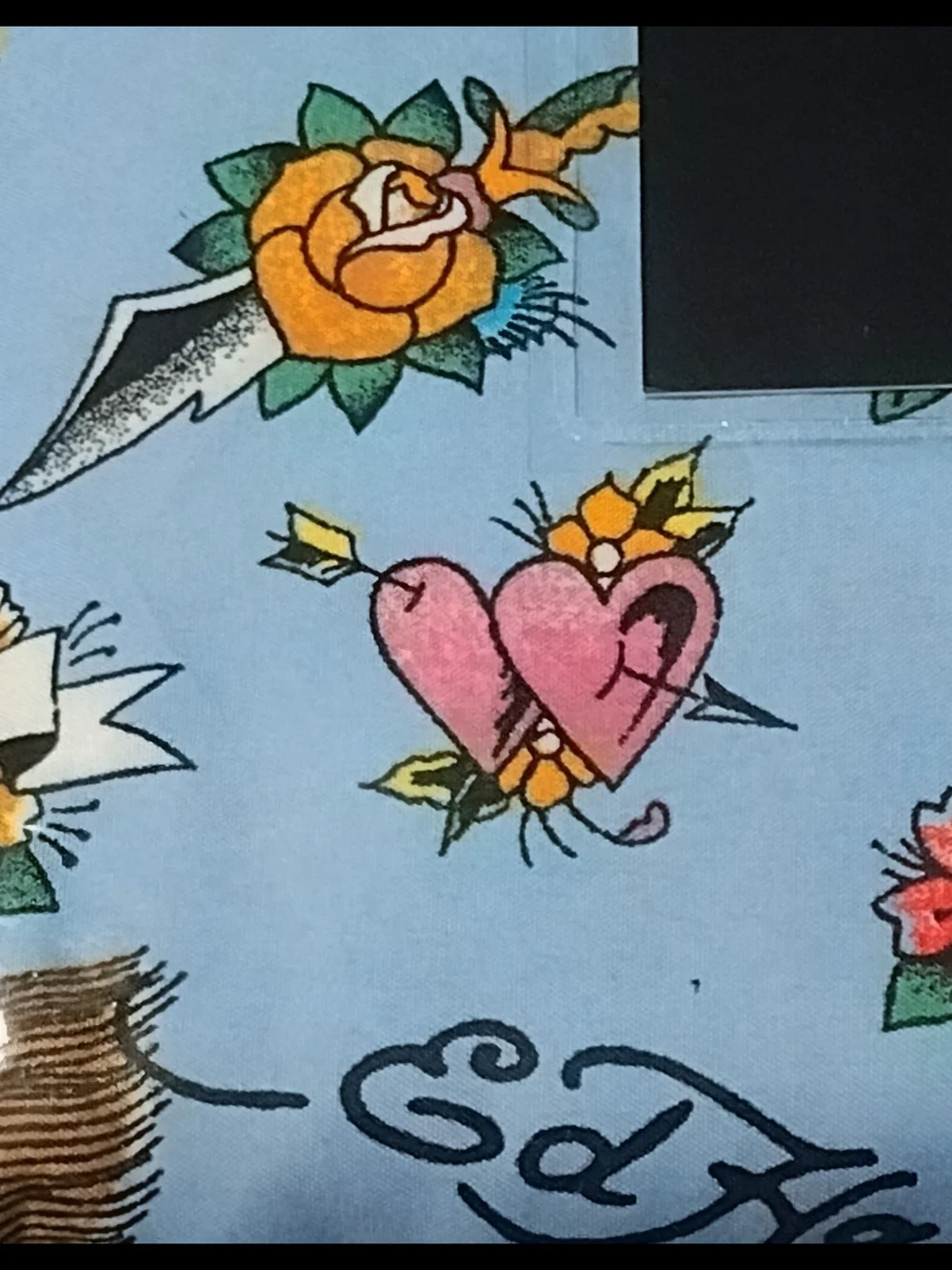 Ed Hardy California King 6-Piece Sheet Set in Light Blue